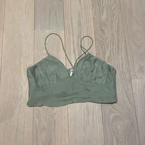 Princess Polly Jessica Sage green top